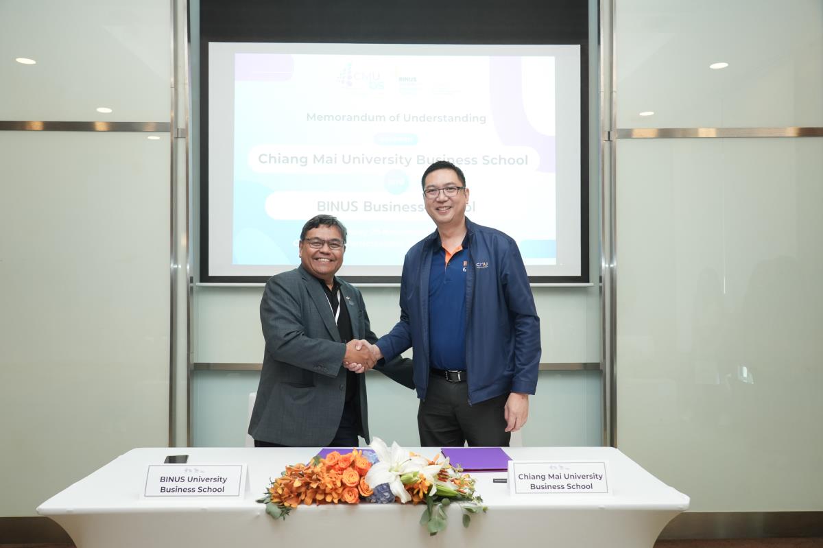 CMUBS ลงนามบันทึกข้อตกลงความร่วมมือทางวิชาการ (MOU) กับ BINUS Business School เพื่อเสริมสร้างความร่วมมือทางวิชาการในระดับภูมิภาคและนานาชาติ