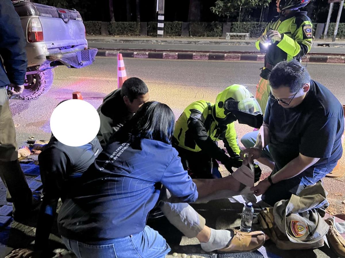 วิทยาลัยนานาชาตินวัตกรรมดิจิทัล มหาวิทยาลัยเชียงใหม่ ขอชื่นชมบุคลากรและนักศึกษา ผู้ร่วมช่วยเหลือผู้ประสบอุบัติเหตุทางจราจร